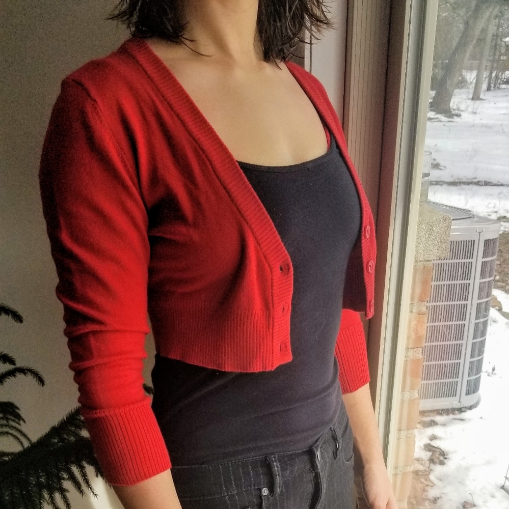 Dream of the Crop Red Cardigan